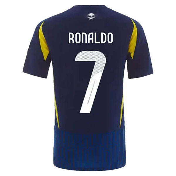 Al Nassr 2024-2025 Ronaldo CR7 Print Away Kid's Kit Blue