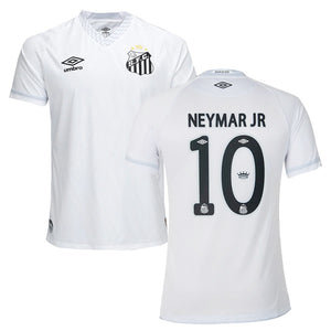 Santos 2025-2026 Home Men's Football Shirt Neymar JR 10 Print White
