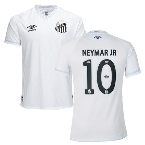 Santos 2025-2026 Home Men's Football Shirt Neymar JR 10 Print White