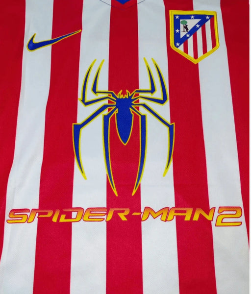 Atletico Madrid 2004-05 Retro Home Spiderman Men's Football Shirt