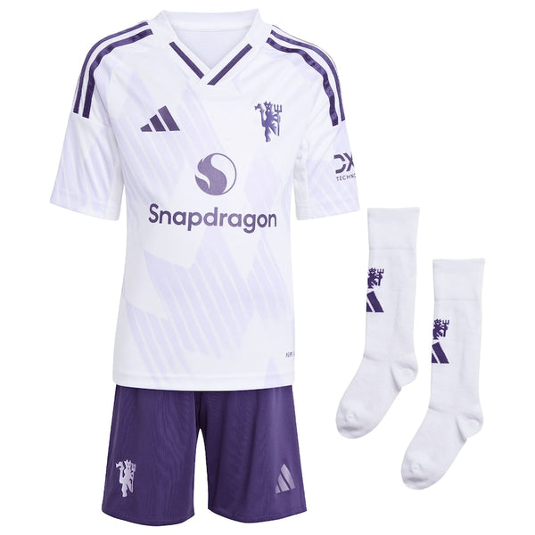 Manchester United 2025-2026 Away Kid's Football Kit White