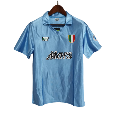 Napoli 1989-1991 Retro Home Men's Football Shirt Maradona 10 Print