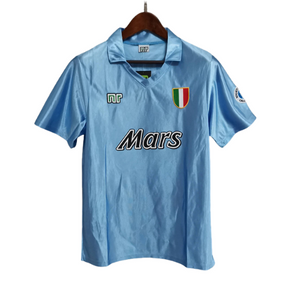 Napoli 1989-1991 Retro Home Men's Football Shirt Maradona 10 Print