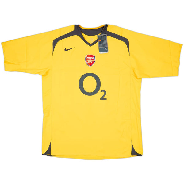 Arsenal 2005-2006 Retro Away Men's Football Shirt Yellow Henry 14