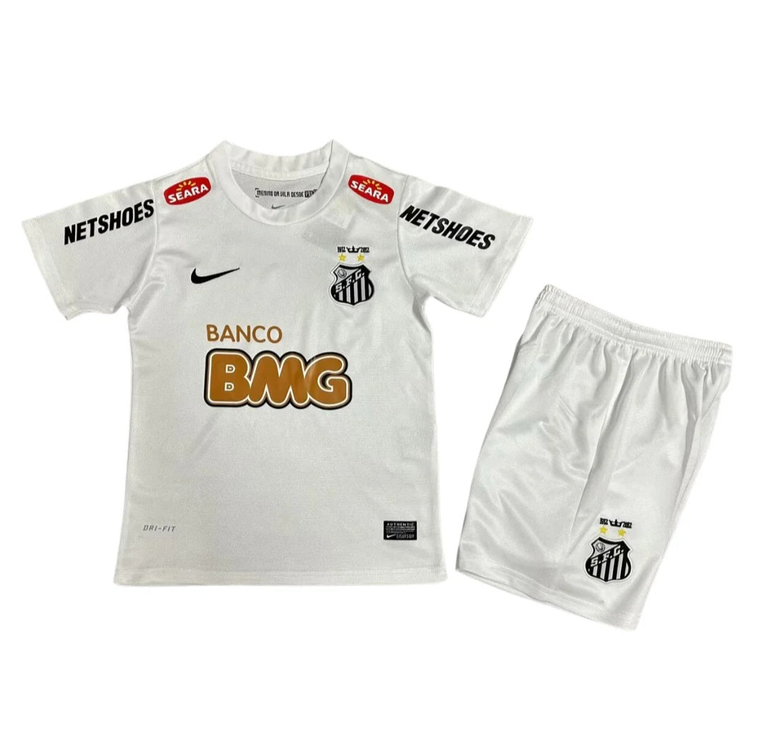 Santos 2012-2013 Home Retro Kid's Football Kit White Neymar JR 10