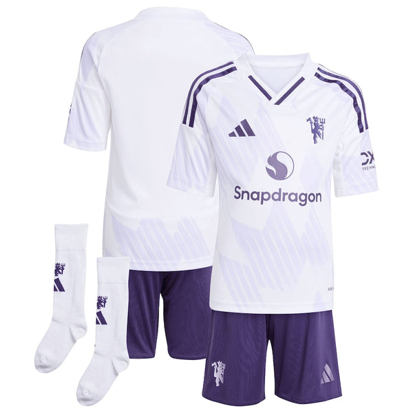 Manchester United 2025-2026 Away Kid's Football Kit White
