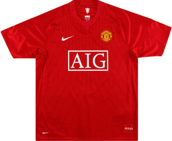 Manchester United 2007-2008 Retro Home Men's Football Shirt Cristiano Ronaldo 7 Print