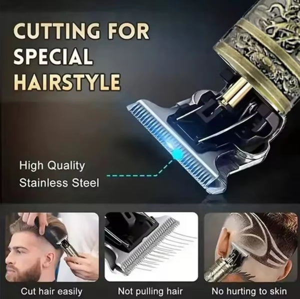 T9 Professional LED Display Mens Hair Clippers Trimmer Machine Small/Mini Cordless Beard Electric Shaver