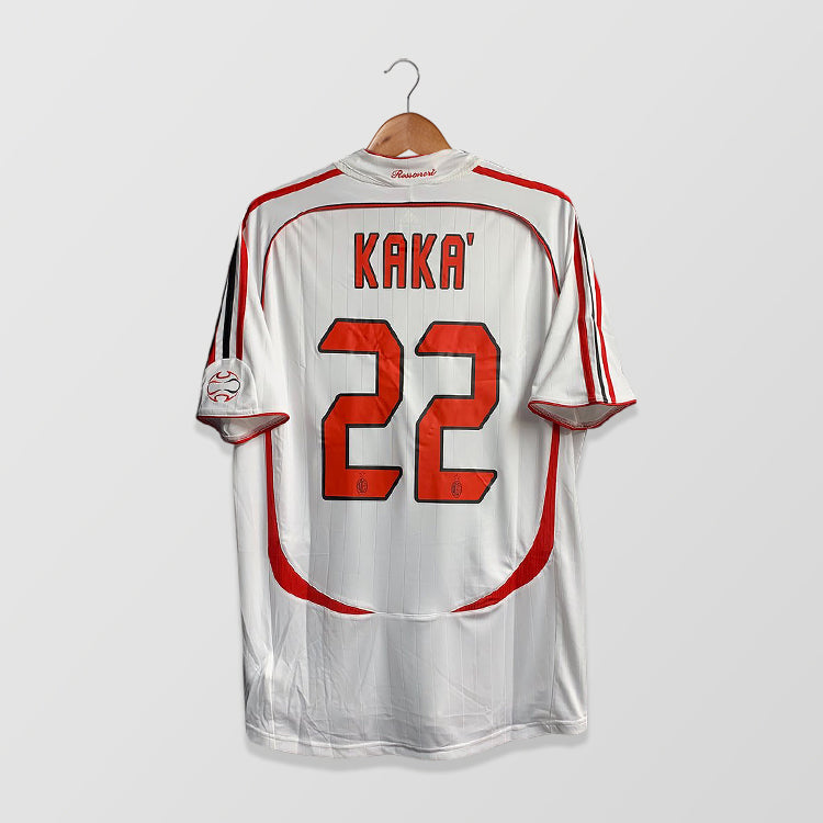 AC Milan 2006-2007 UCL Final Retro Men's Away Shirt Kaka 10 Print White