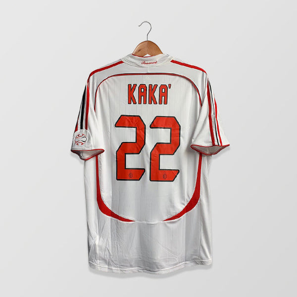 AC Milan 2006-2007 UCL Final Retro Men's Away Shirt Kaka 10 Print White