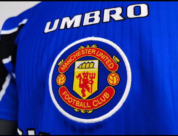 Manchester United 1996-1998 Retro 3rd Away Men's Football Shirt Blue