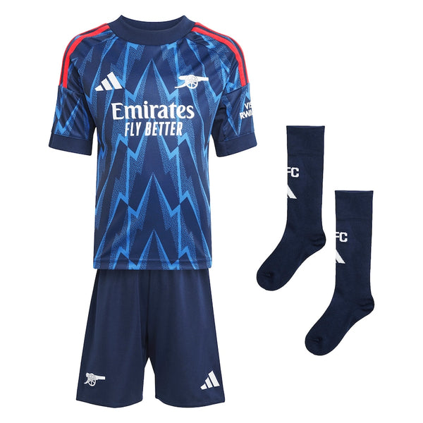 Arsenal 2025-2026 Away Kid's Football Kit Blue