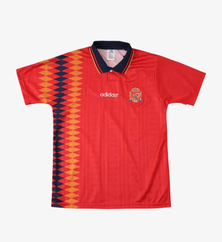 Spain 1994 Retro Home Men's Football Shirt Red