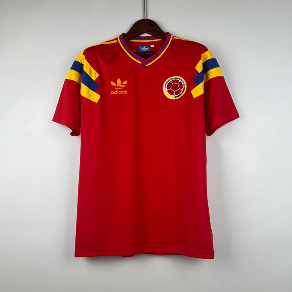 Colombia 1990 Away Retro Men's Football Shirt Valderrama 10