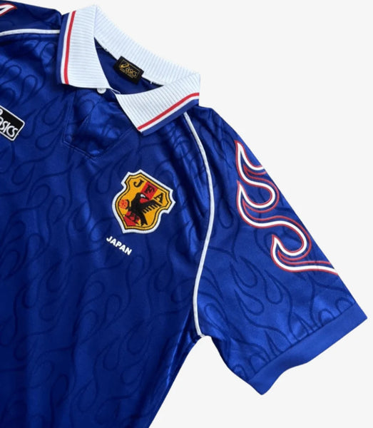 Japan 1998 Retro Blue Flame Special Limited Edition Men's Football Shirt Blue