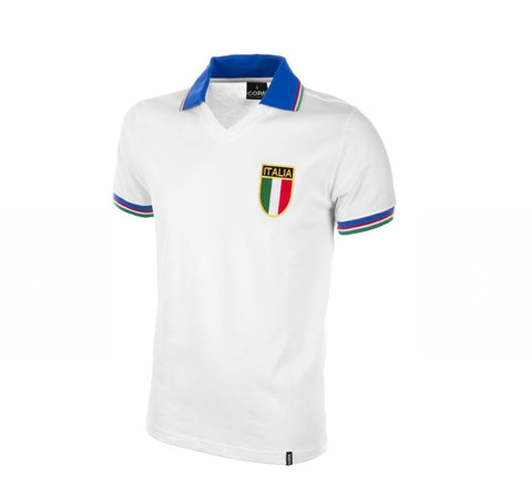 Italy 1982 World Cup Retro Away Men's Football Shirt White