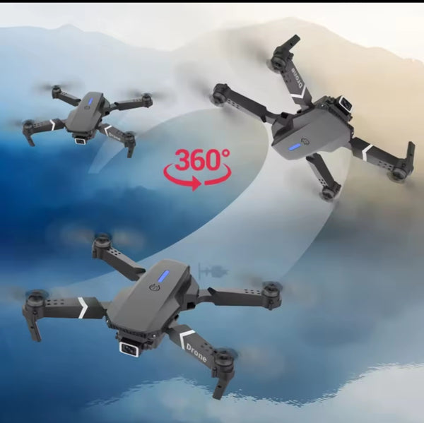 4K HD 1080p Dual Camera  RC Drone E88 WIFI FPV Drone with Wide Angle Foldable