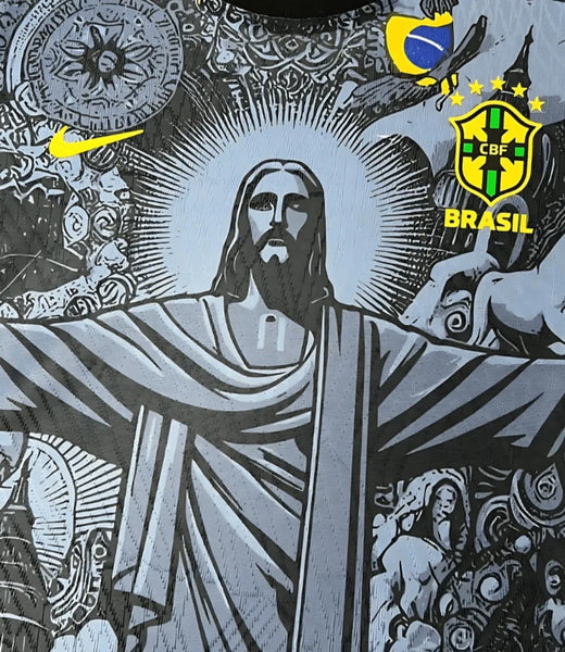 Brazil 2024-2025 Christ The Redeemer Special Limited Edition Men's Football Shirt Black