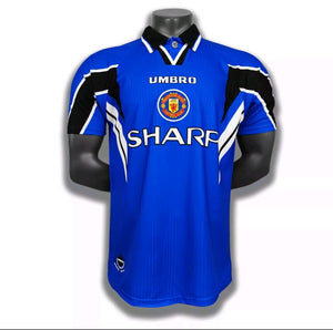Manchester United 1996-1998 Retro 3rd Away Men's Football Shirt Blue