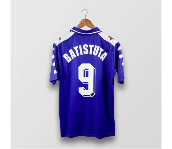 Fiorentina 1998-1999 Retro Home Men's Football Shirt Batistuta 9 Print