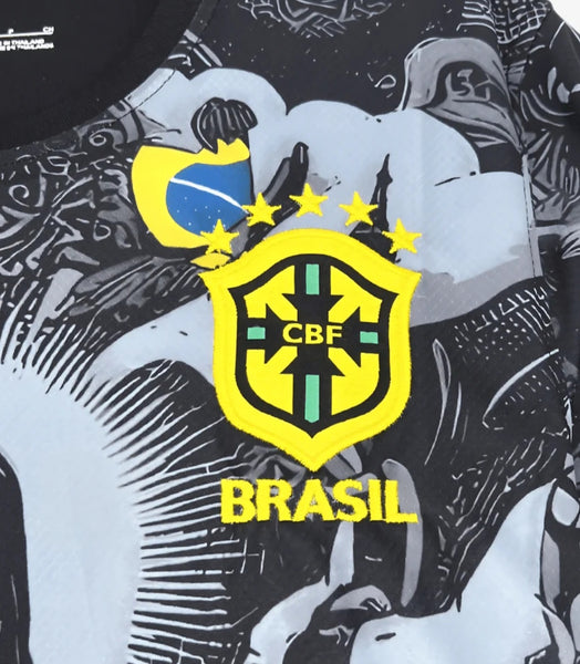 Brazil 2024-2025 Christ The Redeemer Special Limited Edition Men's Football Shirt Black