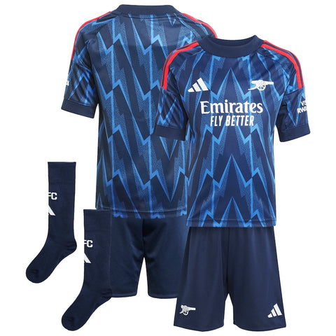 Arsenal 2025-2026 Away Kid's Football Kit Blue