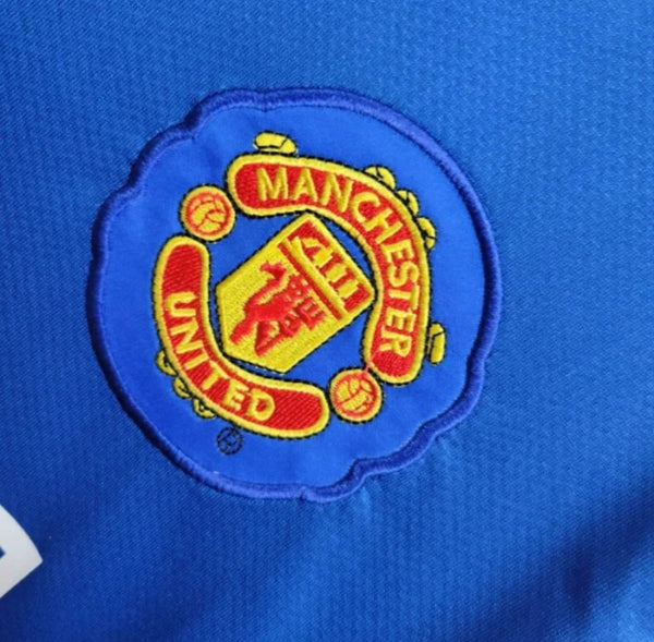 Manchester United 2008-2009 3rd Away Retro Men's Football Shirt Ronaldo 7 Print Blue