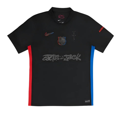 Barcelona X Travis Scott Cactus Jack Special Limited Edition Away Men's Football Shirt Black 2024-2025