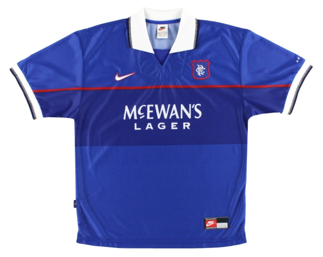 Rangers 1997-1999 Home Retro Shirt – Retro Footie