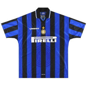 Inter Milan 1997-1998 Home Retro Football Shirt Ronaldo